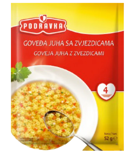 Podravka Vegetable Soup With Pasta Stars 52g