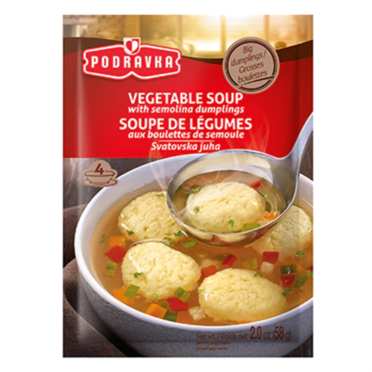 Soupe aux légumes Podravka avec boulettes de semoule 2 oz
