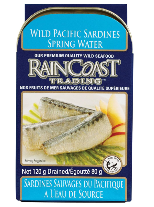 Raincoast Trading Sardines In Spring Water 4.2 oz