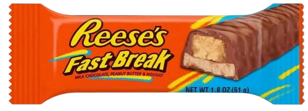 Reese's Fast Break Peanut Butter Nougat Candy Bar 1.8 oz