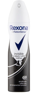 Rexona Invisible Black & White Deodorant Spray 150ml