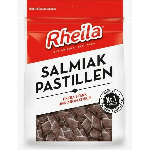 Rheila Salmiak Pastillen (Salty Licorice Bits), 90 g
