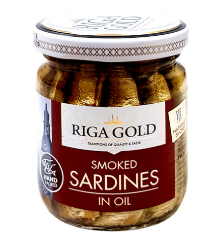 Riga Gold Smoked Sardines In Oil 3.52 oz