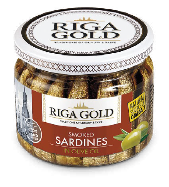 Riga Gold Smoked Sardines In Olive Oil 9.52 oz