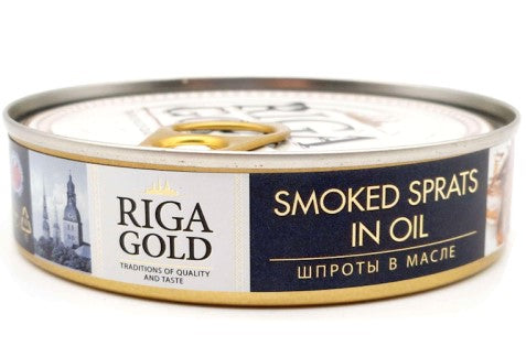 Riga Gold Smoked Sprats In Oil 5.64 oz