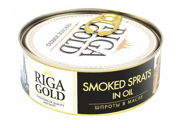 Riga Gold Smoked Sprats In Oil 8.47 oz (240g)