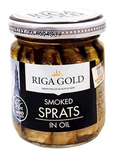 Riga Gold Smoked Sprats in Oil 3.52 oz