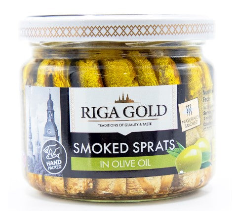 Riga Gold Smoked Sprats in Olive Oil 9.52 oz