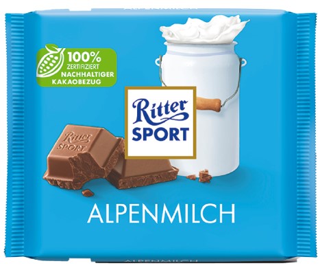 Ritter Sport Alpine Milk Chocolate 100g