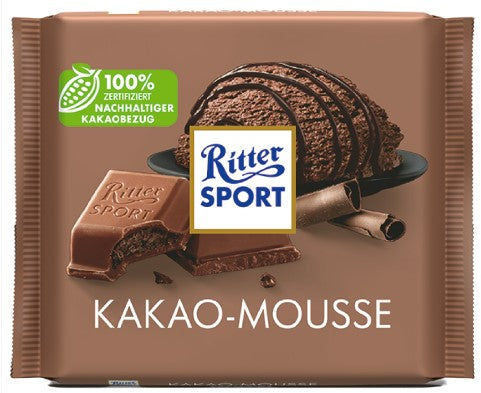 Ritter Sport Milk Chocolate With Cocoa Mousse Filling 100 g