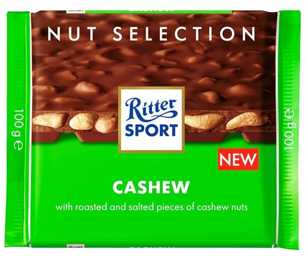 Ritter Sport Milk Salted Cashew Nuts 100 g