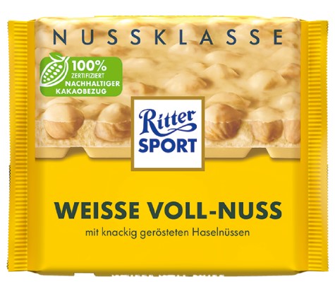 Ritter Sport White Whole Hazelnuts 100g