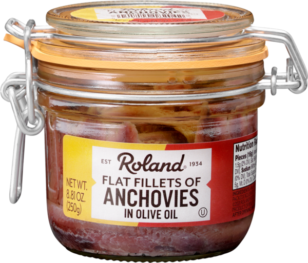 Roland Flat Fillets of Anchovies in Olive Oil 8.81 oz