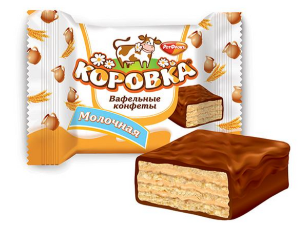 Rot Front Korovka Waffer Candy with Milk