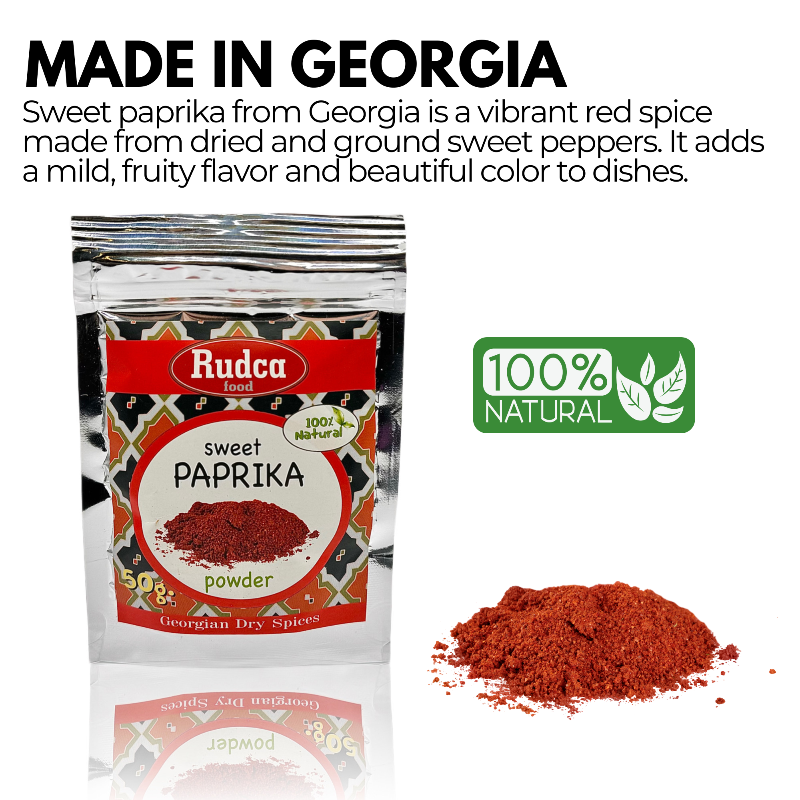 Sweet Paprika Dry Spice Ground 100% Natural 50 g by Rudca food