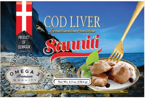 Sanniti Danish Cod Liver 4.3 Oz
