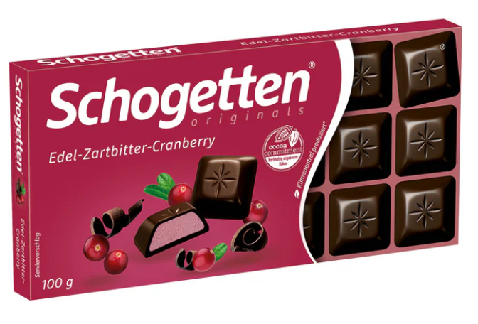 Schogetten Dark Chocolate with Cranberry 100 g