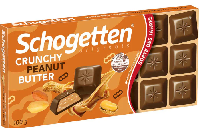 Schogetten Milk Chocolate Crunchy Peanut Butter 100 g