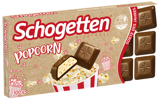 Schogetten Milk Chocolate with Popcorn 100 g