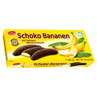 Sir Charles Schoko Bananen Marshmallow Gum with Banana Flavor and Chocolate Glacing 300 g