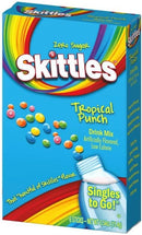 Skittles Rainbow Singles To Go Tropical Punch Powdered Drink Mix 6 Packets