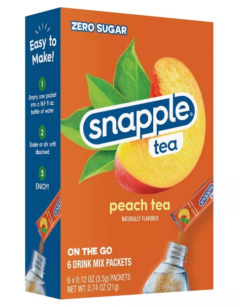 Snapple Powder Drink Mix Peach Tea 0.74 oz