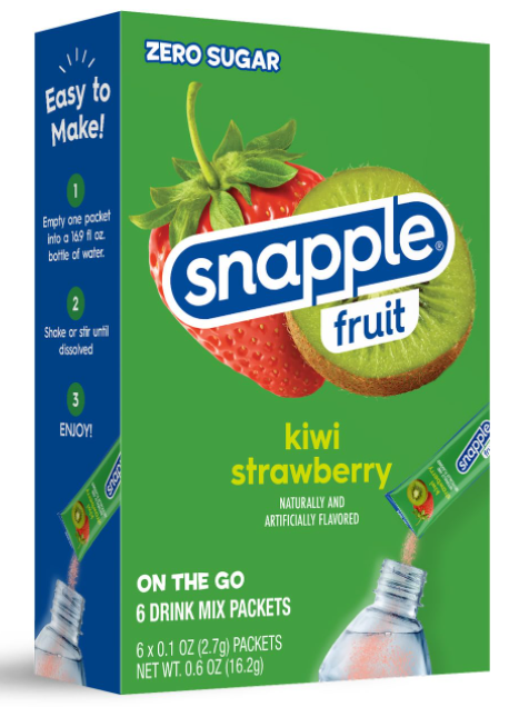 Snapple Powder Drink Mix Kiwi Strawberry 0.6 oz