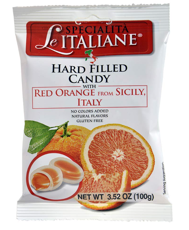 Specialita Le Italiane Hard Filled Candy with Sicilian Red Orange 100 g