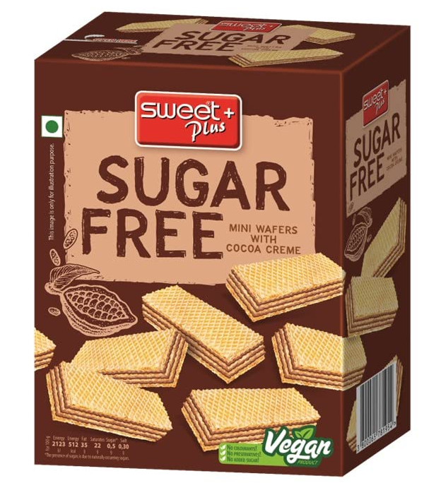 SweetPlus Sugar Free Wafers Cocoa Cream 180 g