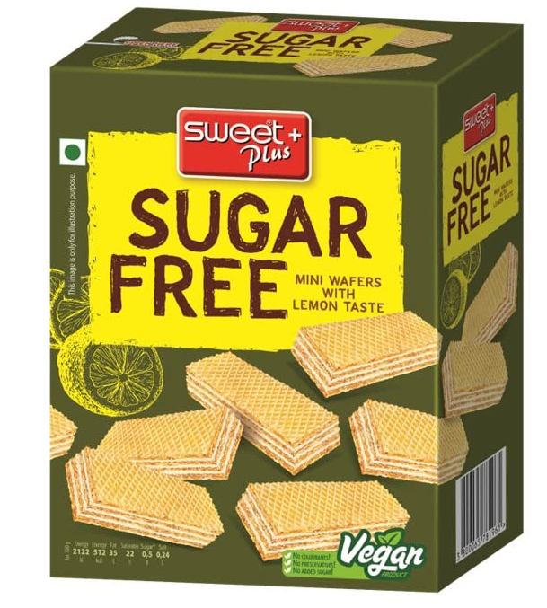 SweetPlus Sugar Free Wafers Lemon Cream 180 g