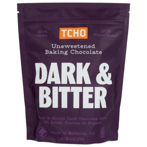 TCHO Backschokolade dunkel und bitter 100 % 8 oz