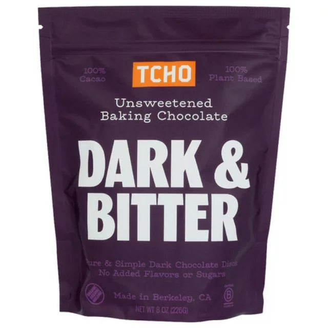 TCHO Baking Chocolate Dark & Bitter 100% 8 oz