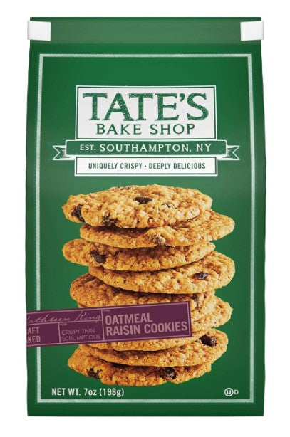 Tate's Bakeshop Oatmeal Raisin Cookies 7 oz