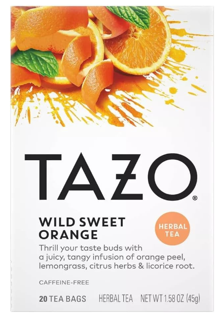 Tazo Wild Sweet Orange Tea 20 Tea Bags