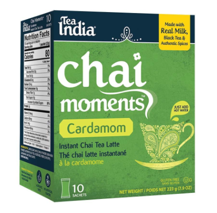 Tea India Chai Moments Cardamom Tea Instant Latte Mix 7.9 Oz