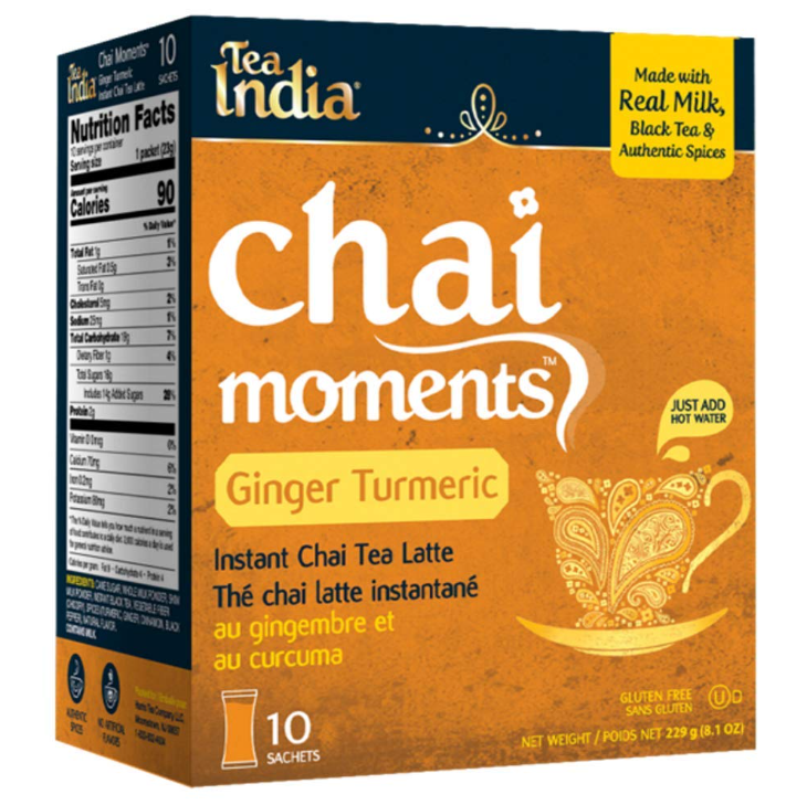 Tea India Chai Moments Ginger Turmeric Instant Latte Mix 8.1 Oz