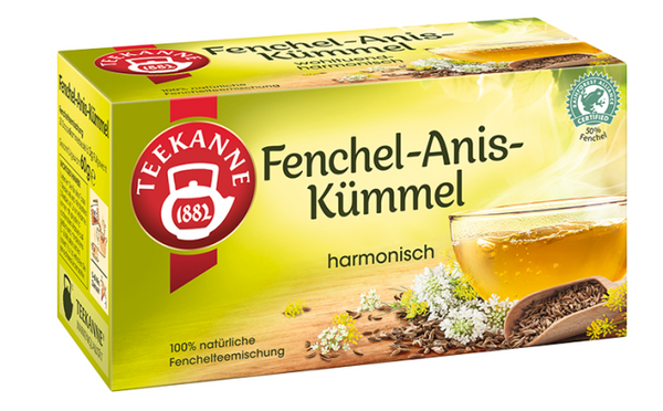 Teekanne Fennel Anis Caraway Herbal Tea 20 Tea Bags