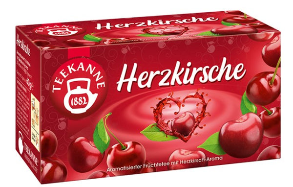 Teekanne Herzkirsche Heart Cherries 20 Tea Bags