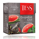 Tess Black Tea Grapefruit Chill box with 20 pyramid tea bags, featuring black tea, grapefruit, and mint blend in premium packaging.