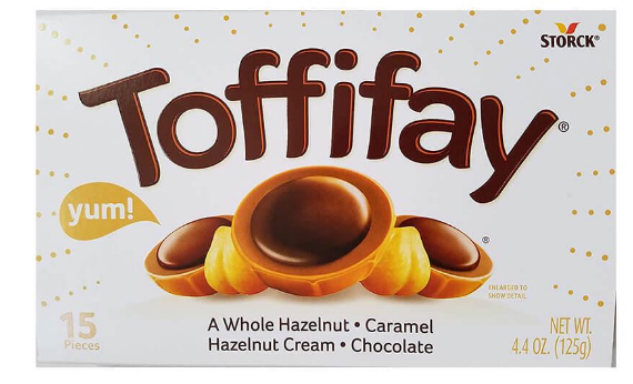 Toffifay Hazelnut Filled Candies Chocolate and Caramel Flavored Toffee Treats 4.4 oz