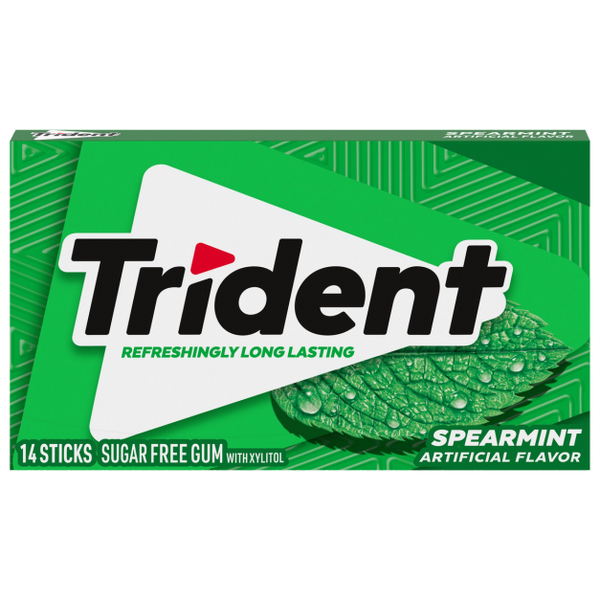 Trident Spearmint Sugar Free Gum 14 Pieces