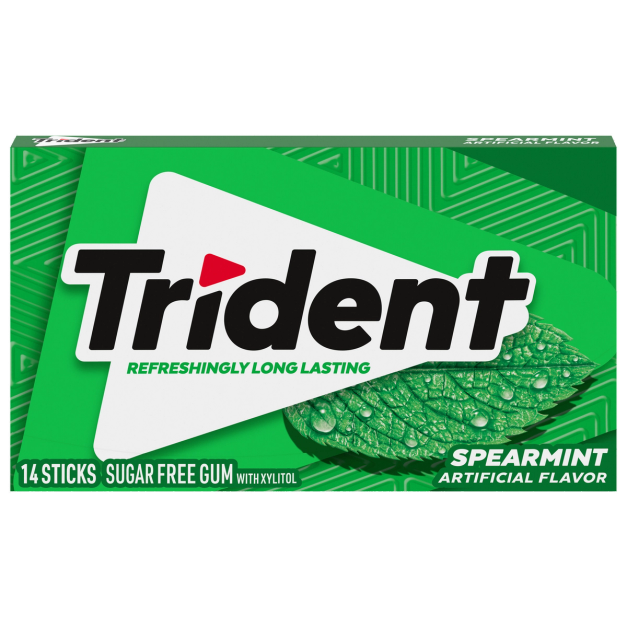 Trident Spearmint Sugar Free Gum 14 Pieces