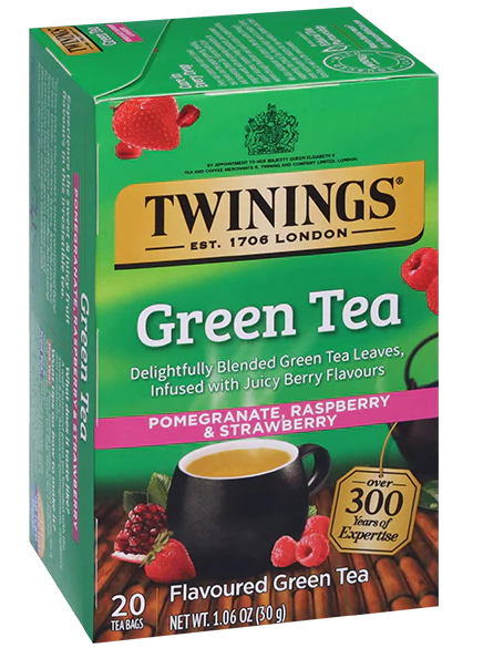 Twinings Green Tea Pomegranate, Raspberry & Strawberry 20 Tea Bags