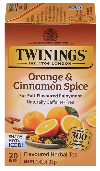 Twinings Herbal Tea Orange & Cinnamon Spice 20 Tea Bags