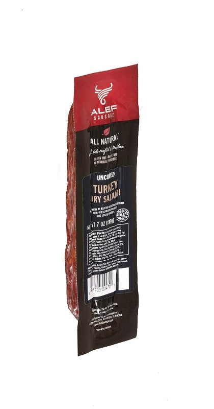 Alef Sausage Uncured Turkey Dry Salami 7 oz