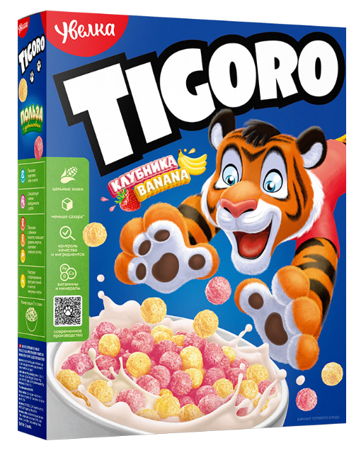 Uvelka Tigoro Cereal Balls with Strawberry & Banana 200 g