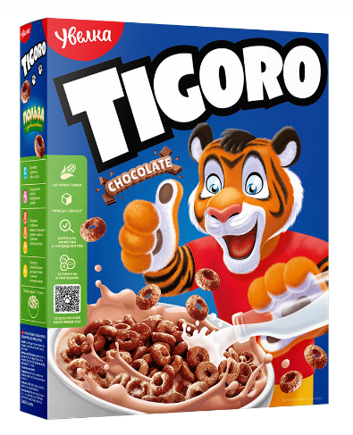 Uvelka Tigoro Cereal Rings with Chocolate 200 g