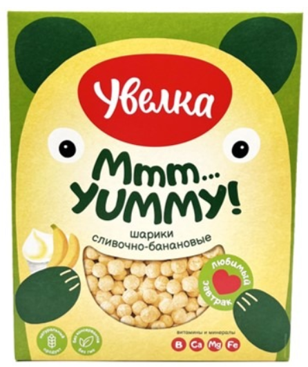 Uvelka Yummy Cereal Balls with Creamy Banana 200 g