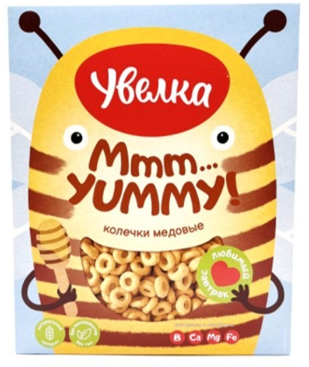 Uvelka Yummy Cereal Rings with Honey 200 g