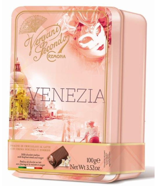 Vergani Milk Chocolate Pralines with Hazelnut Cream & Nougat Venezia 100g